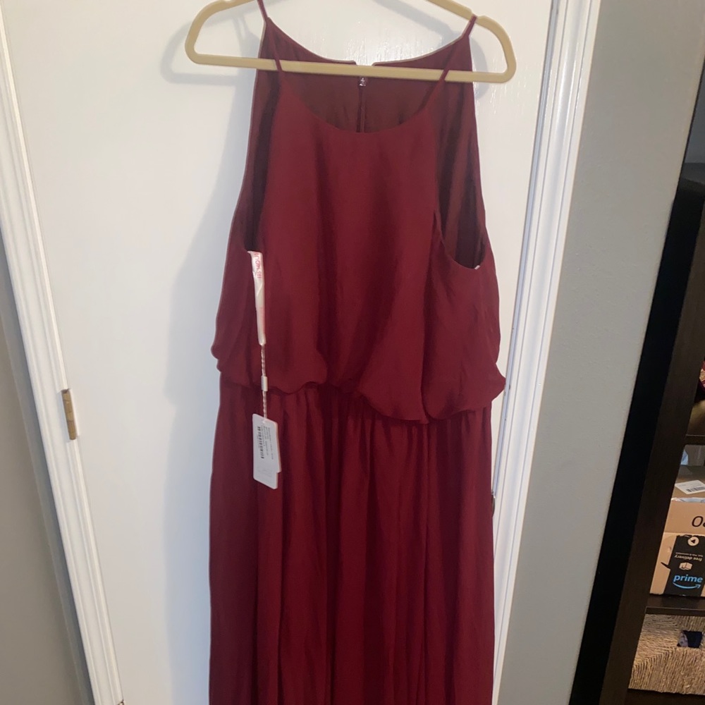 Plus Size Bridesmaids Dress Cabernet